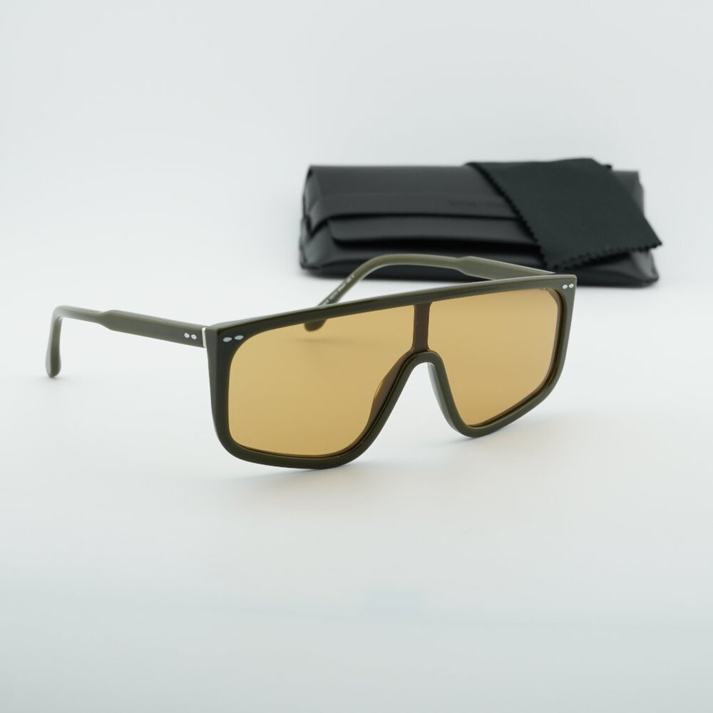 Isabel Marant IM 0096/S 01ED 70 Shield Sunglasses - Green/Brown